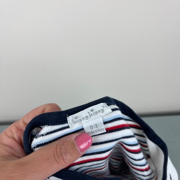 Kissy Kissy Striped Tugboat Footie Coverall 0-3 Months - Picture 4 of 5